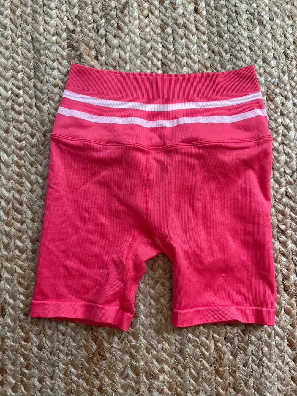Wilson Hot Pink Striped Waist Bike Shorts